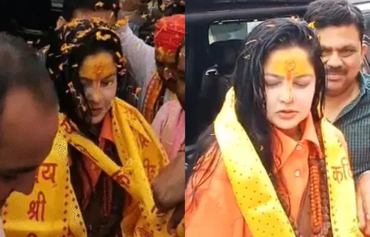 महाकुंभ के बाद अब कल्कि धाम पहुंचीं ममता कुलकर्णी